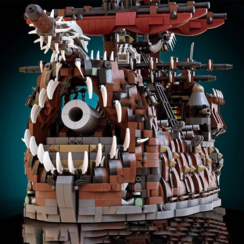 MOC The Ruined King Sailing Storm Boat Bricks Model The Black Pearl Flying Dutchman Building Blocks Collector Set Toys for Gift