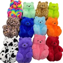 34 Colors Teddy Bear Slippers Indoor Home Cotton Warm Cotton Slippers Women