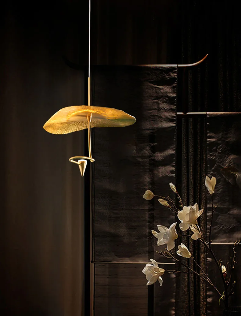 Art LED Chandeliers 20 25 30 35CM Copper