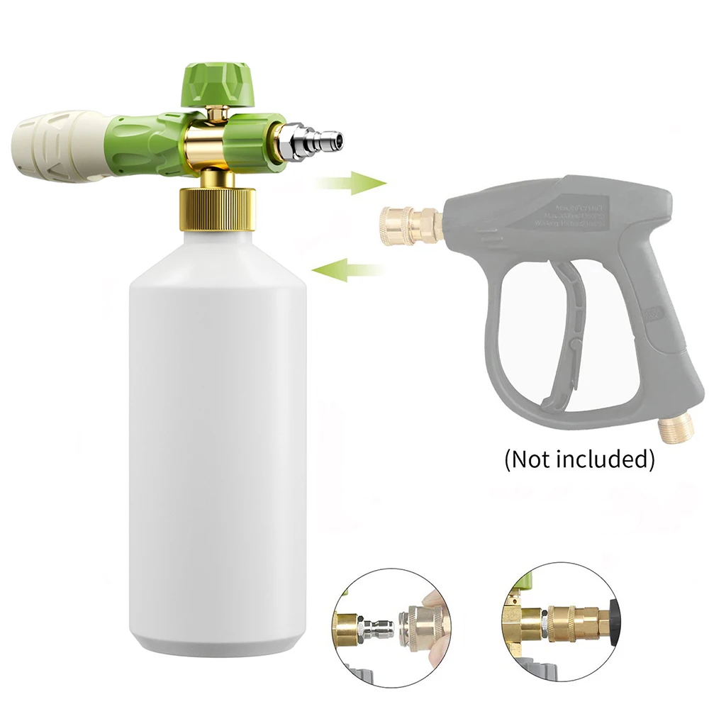 Adjustable High Pressure Snow Foam Spray Gun for Car Wash Compatible with Karcher Parksdie Nilfisk Bosch Lavor AR Car Cleaning