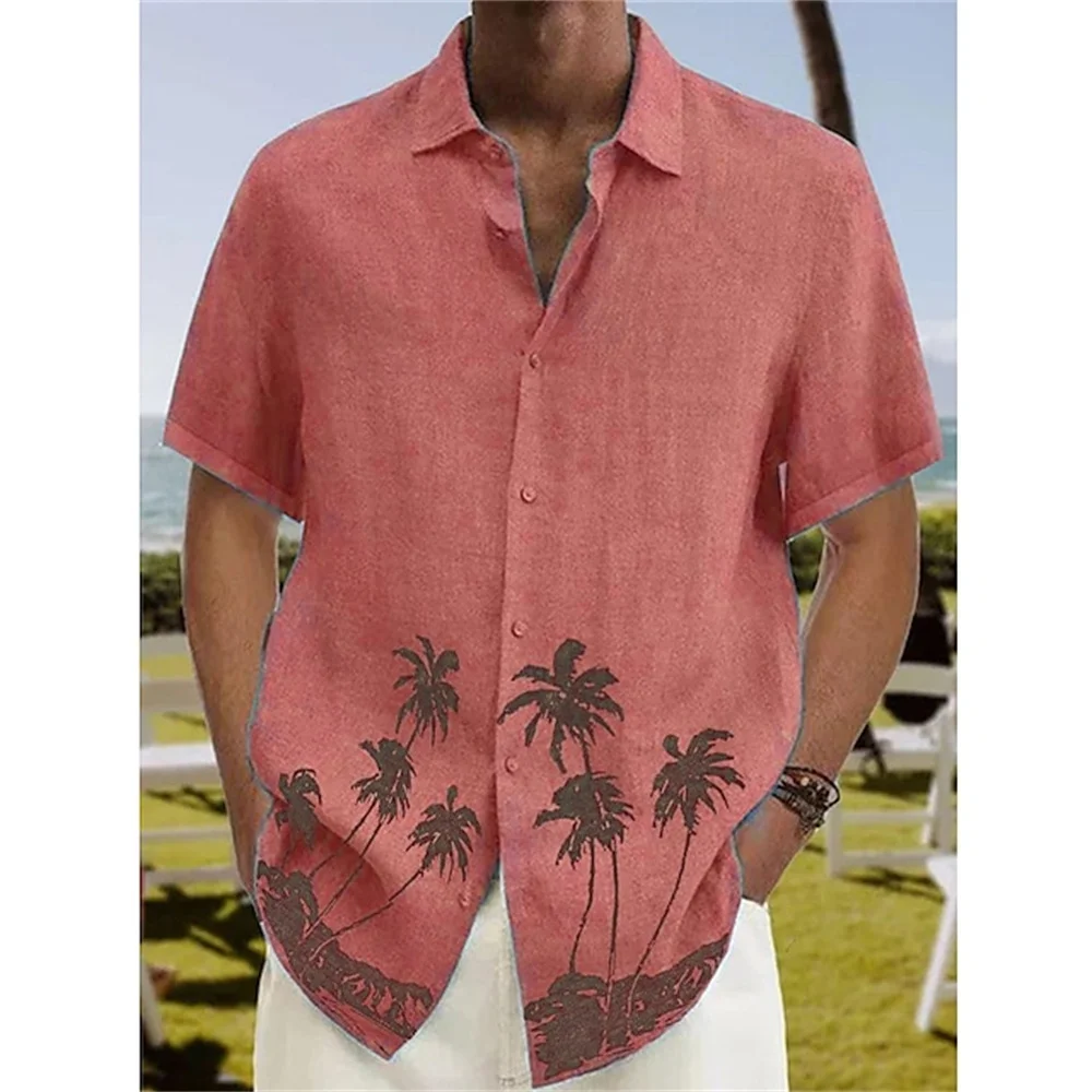 Camisa havaiana de manga curta masculina, tops originais, camisas extragrandes, roupas da moda, verão, primavera, novo, xl