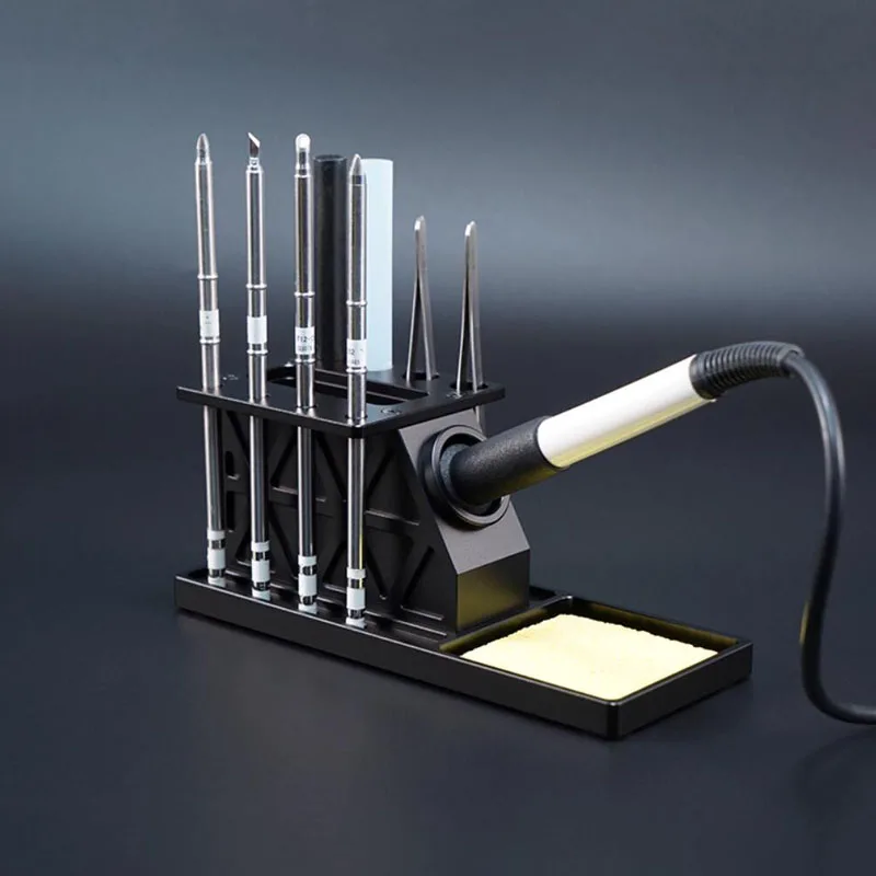 Compatible with T12/T936 soldering iron tips - Multifunctional aluminum alloy soldering iron stand