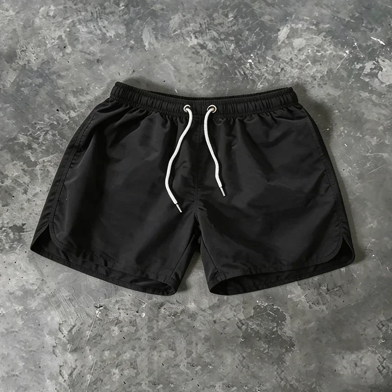 Men's Board Shorts High Quality Solid Color Quick-dry Short Pants Summer Male Sporty Fitness Running Boxing Versatile Shorts