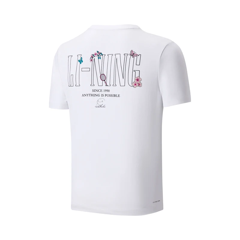 Li-Ning Unisex Badminton Culture T-shirt LN FAST DRY Regular Fit Comfortable Round Neck LiNing Short-sleeve Tee AHSWH45