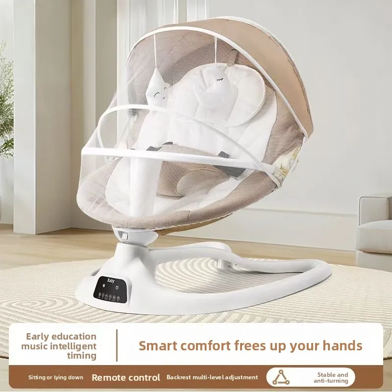 Chaise à bascule électrique pour bébé, artefact coaxial pour bébé, chaise apaisante multifonctionnelle pour bébé, berceau de couchage pour nouveau-né