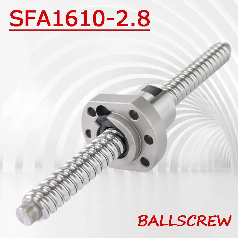C5 SFA1610 BallScrew End Machined WIth BallNut 250mm -2000mm Anysize Roller Screw End Machining With Single Ball Nut For CNC