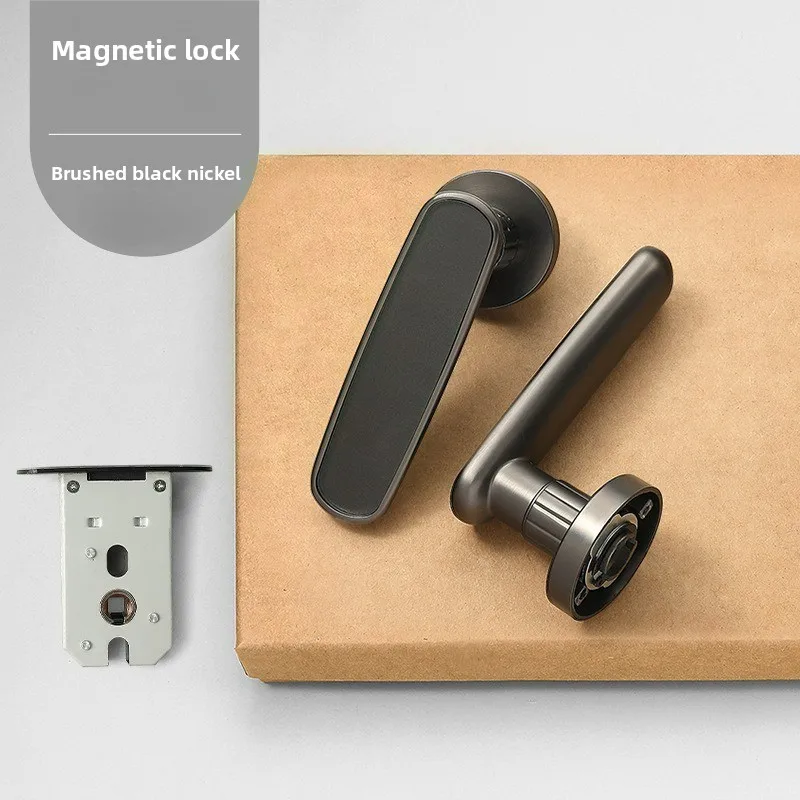 

Итальянская минималистичная дверь для спальни, дверная ручка для дома, деревянная дверная ручка, современный бесшумный магнитный экологичный дверной замок