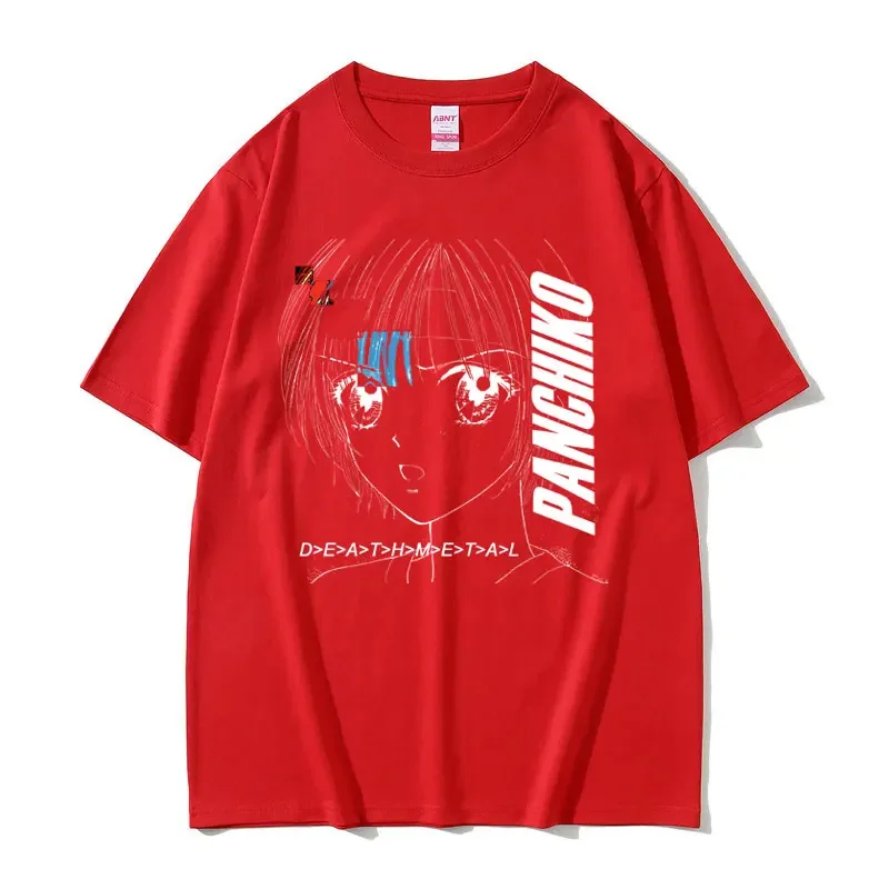 Dethmetal Panchiko Anime Grafik T-Shirt für Männer und Frauen Vintage Manga Kurzarm Y2K Japanischer Cartoon Streetwear Unisex Casual Tee – Detail 5