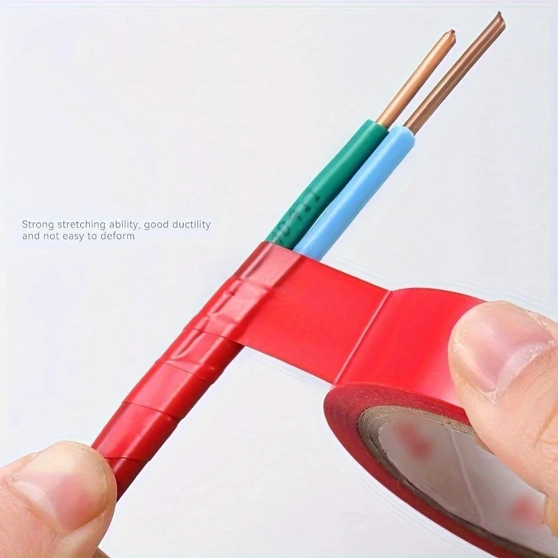 2Rolls 1.6CMx10M Color Electrical Tape - PVC Wear-Resistant Flame Retardant Lead-Free Insulating Length For Electrician