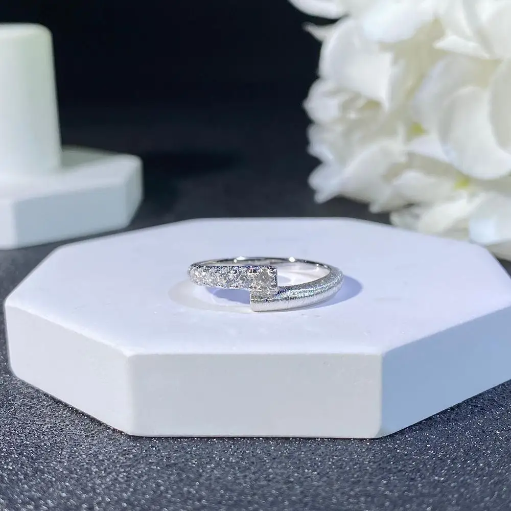 

S925 sterling silver French light luxury retro Italian brushed craftsmanship antique couple ring