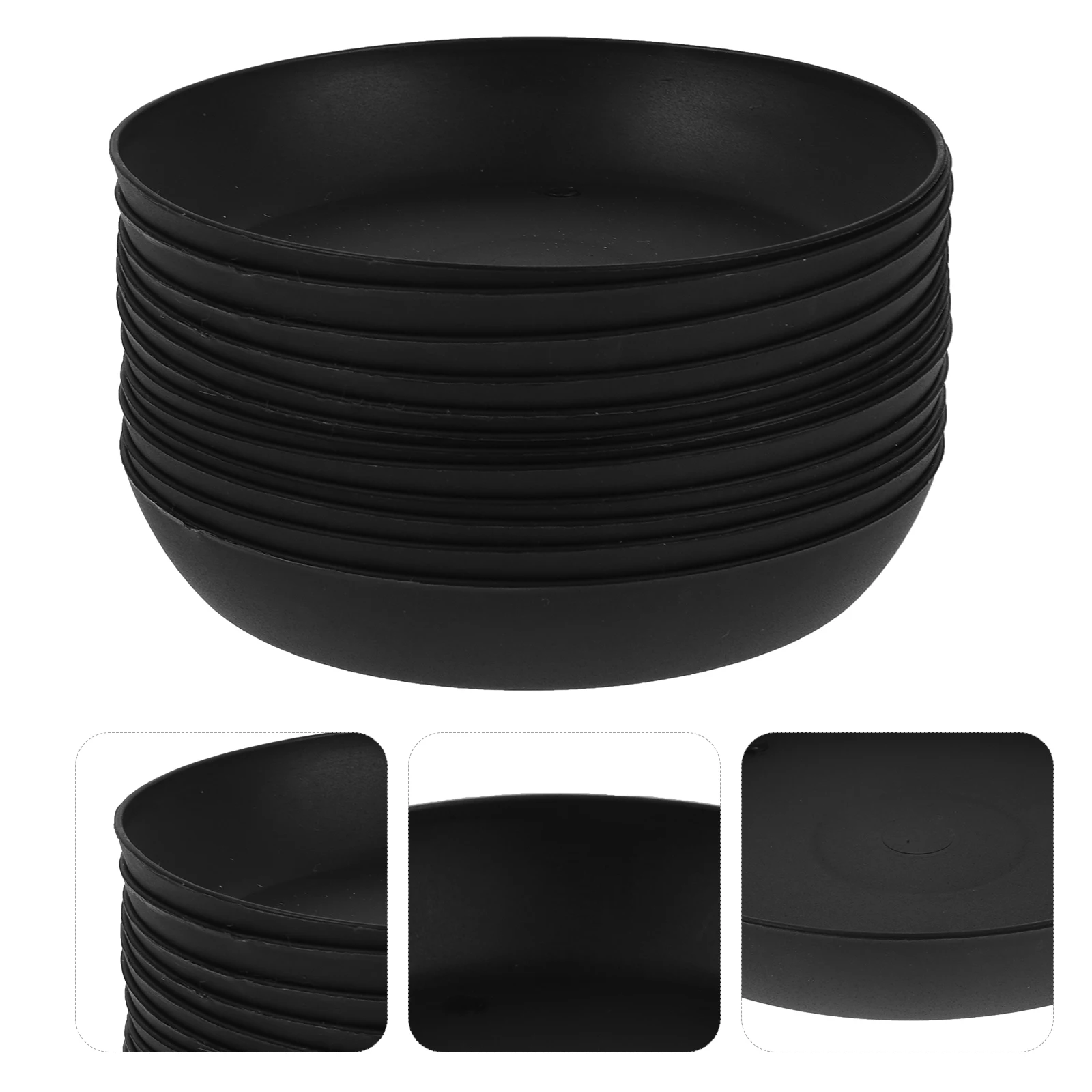 

30 Pcs Flowerpot Tray Drip Trays Small Plant Pots Indoor Saucer Planter Plate Plastic Garden Supply Sturdy Lightweight