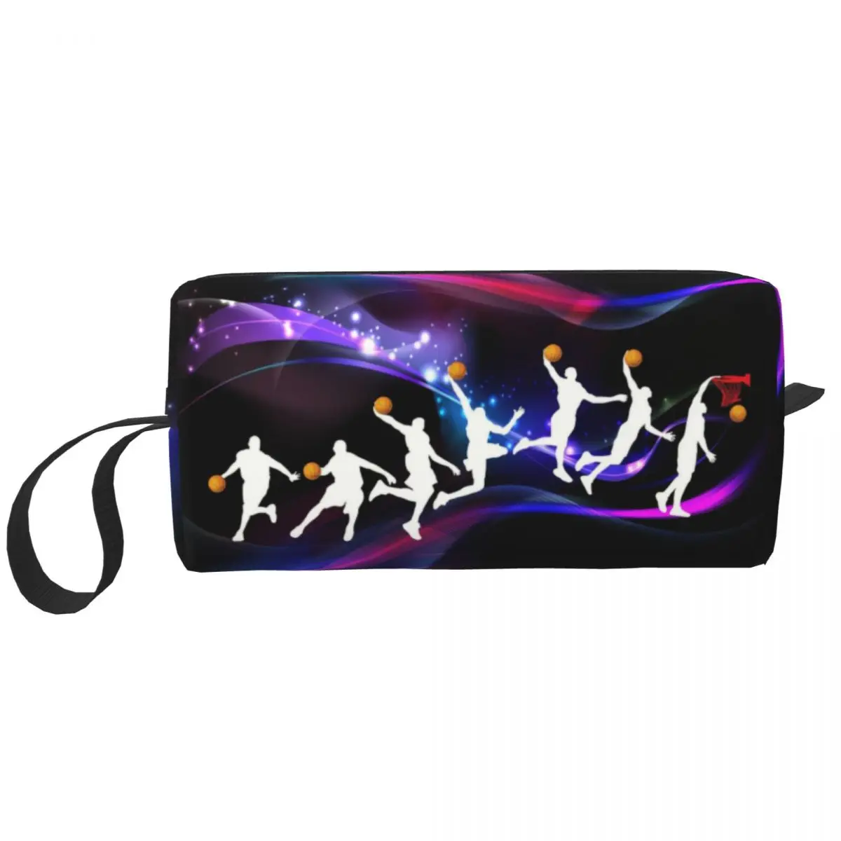 Travel Basketball Slam Dunk Sequence Toiletry Bag Cute Cosmetic Makeup Organizer for Women Beauty Storage Dopp Kit Box