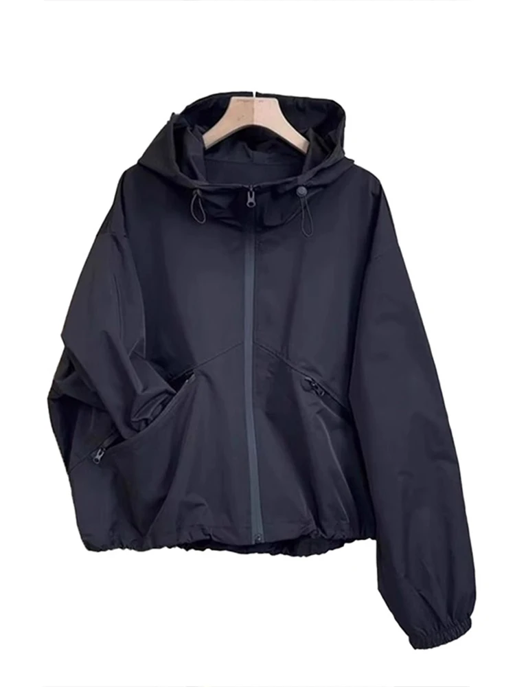 Bla ort Cappotto da lavoro da donna antivento Jaet europeo Sle primavera autunno Cappotto casual da pendolarismo Sle Vestibilità ampia Chiusura con cerniera