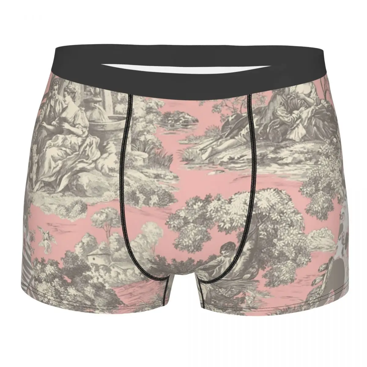 Custom Cool Toile De Jouy Vintage French Boxers Shorts Underpants Male Breathbale Briefs Underwear