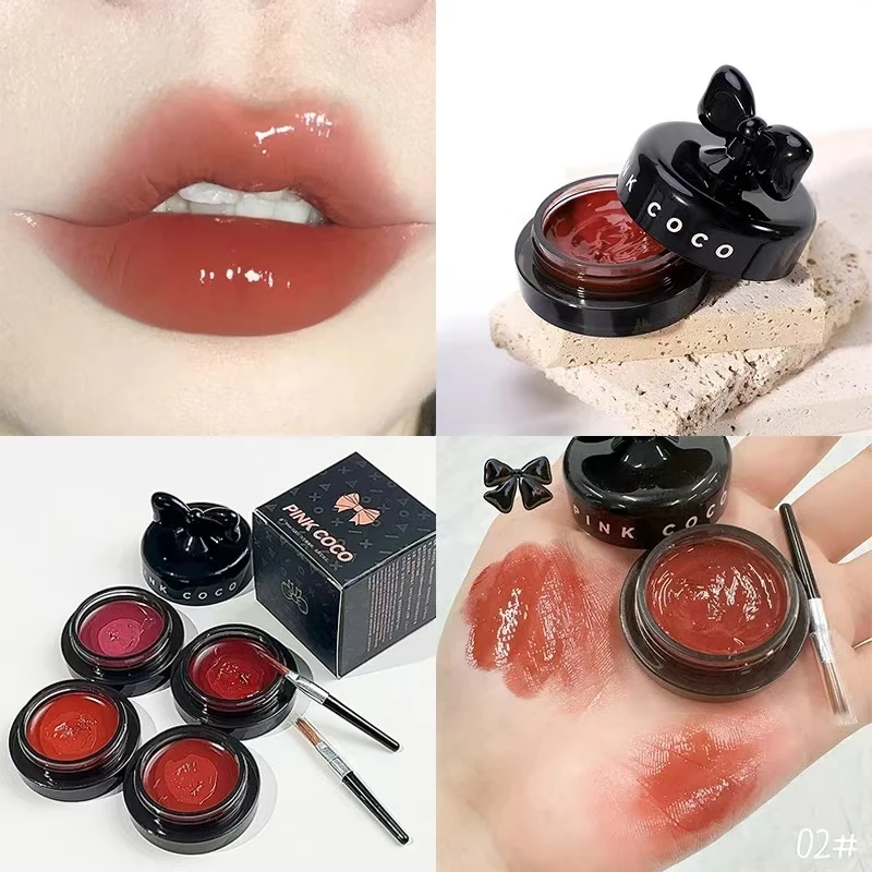 Pinkcoco Schmetterling Gelee Lip gloss Wasser glanz Spiegel nicht leicht zu färben Glas Lippenstift White ning koreanischen Make-up