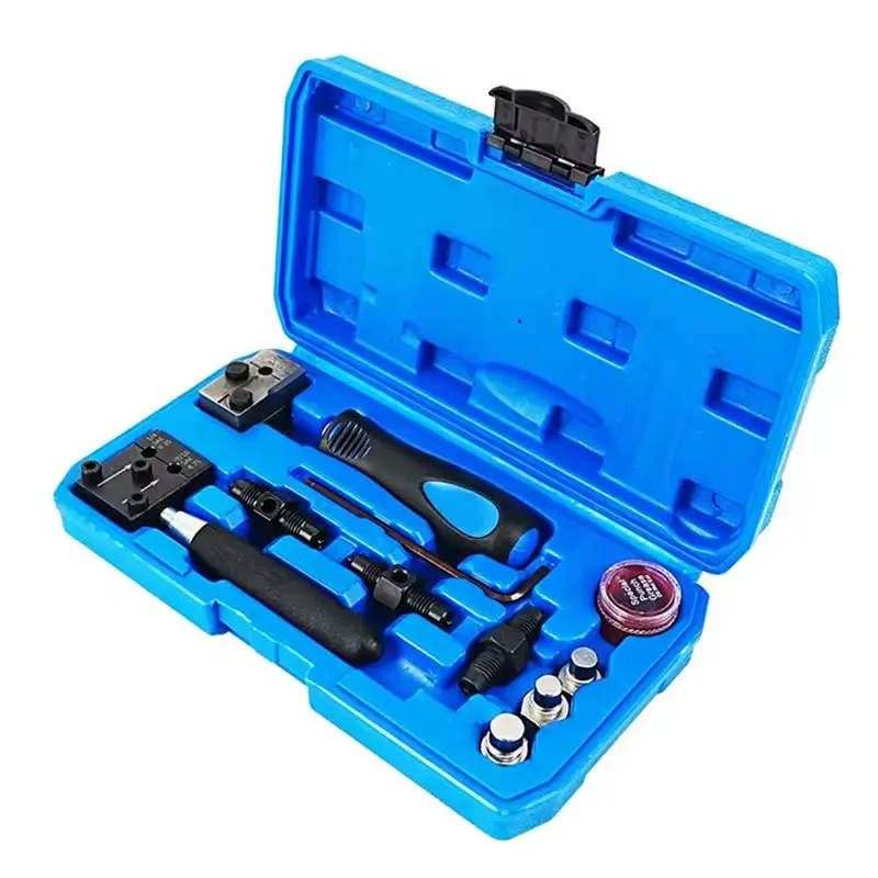 

Professional Brake Line Flaring Tool Kit(12PCS) For DIN SAE 4.75Mm& 6.35Mm Pipe Automotive Repair And Maintenance