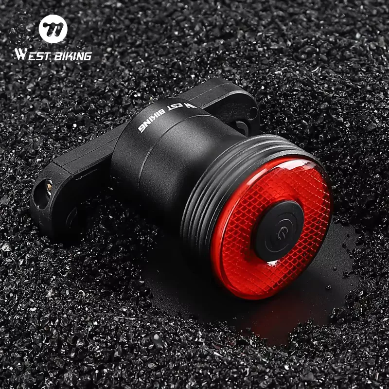 WEST BIKING Smart Bike Brake Sensing Bicycle Rear Light Rechargeable Long Endurance Taillight Automatic Induction Taillight