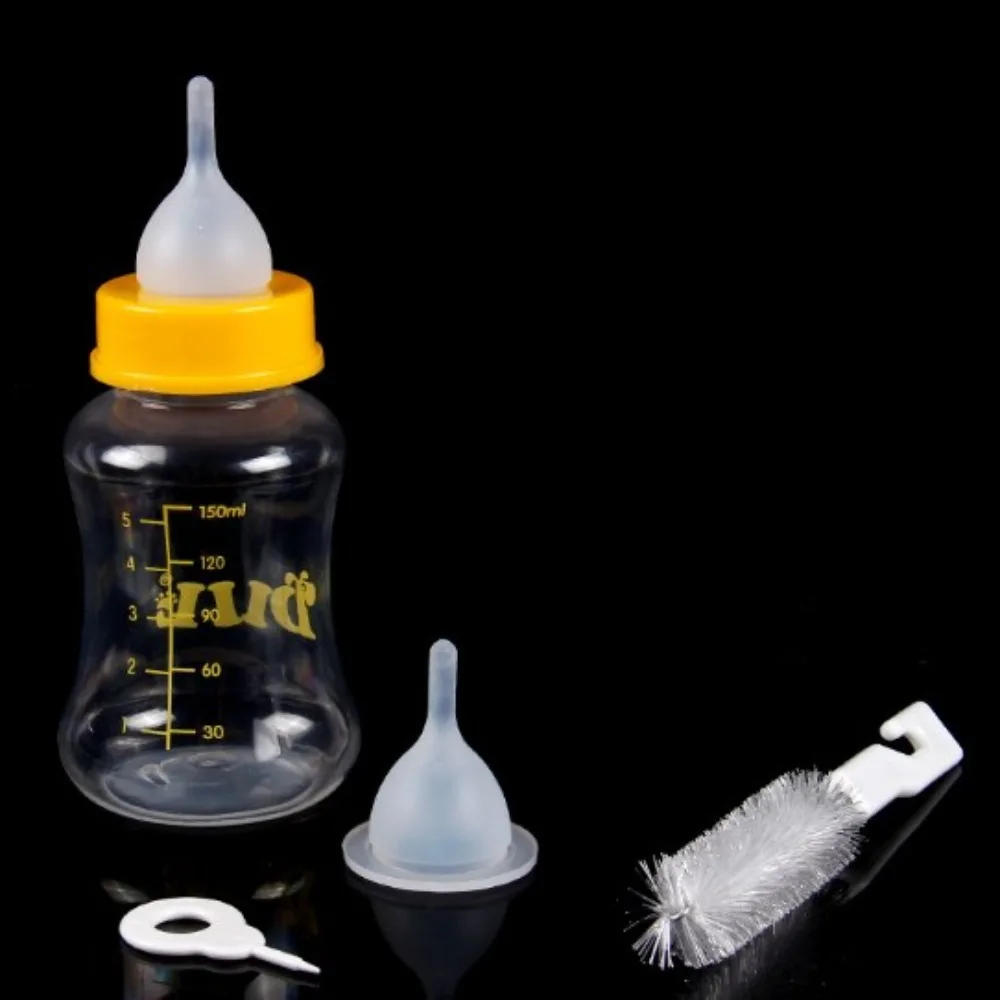 Convenient Feeding Nursing Bottle Nipple Brush Kit For Pet Dog Puppy Cat Kitten Feeding Bottle 150ml