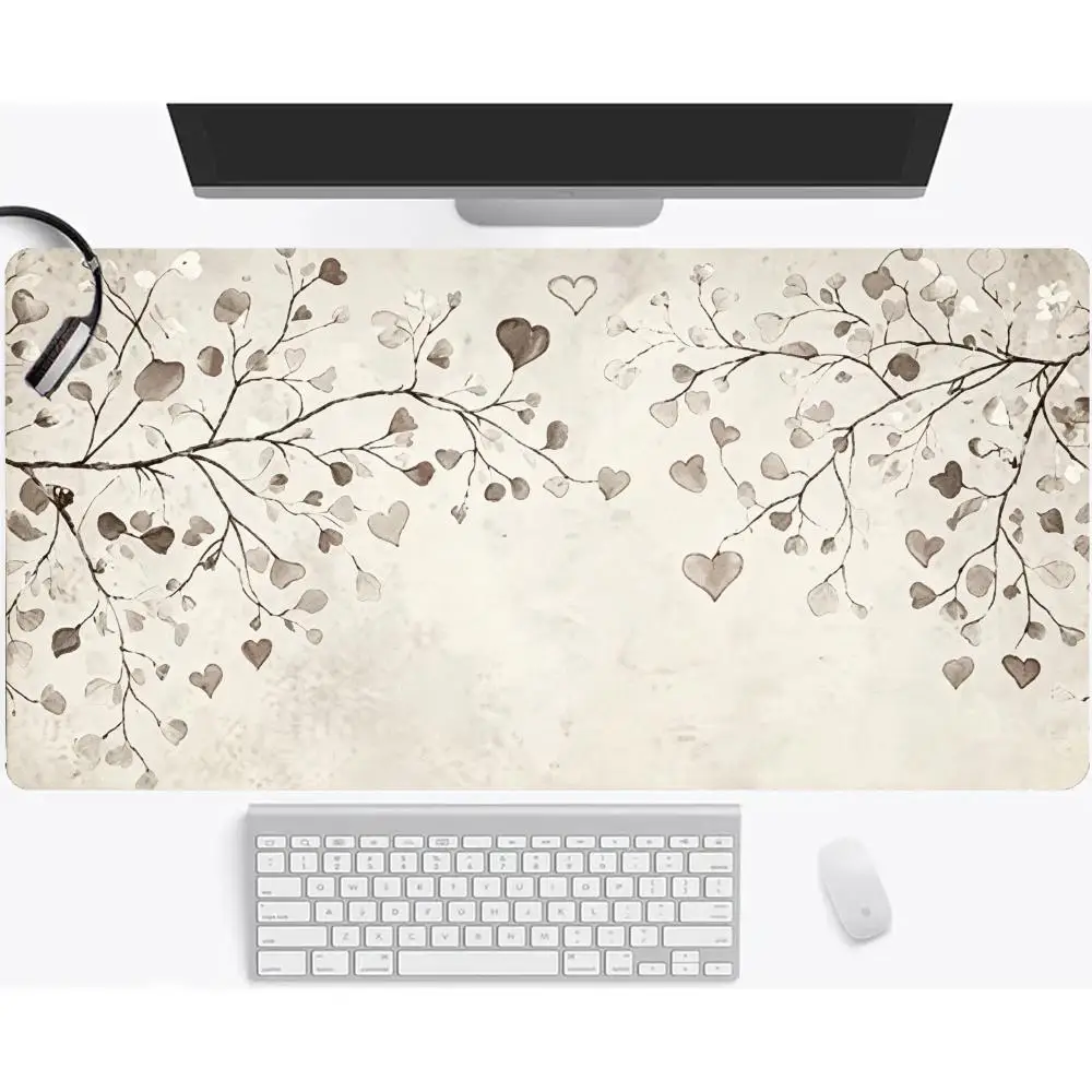 Beige Tree Branch Mousepad Playmat Table Mat Natural High Definition Texture Anime Games Pads For Office