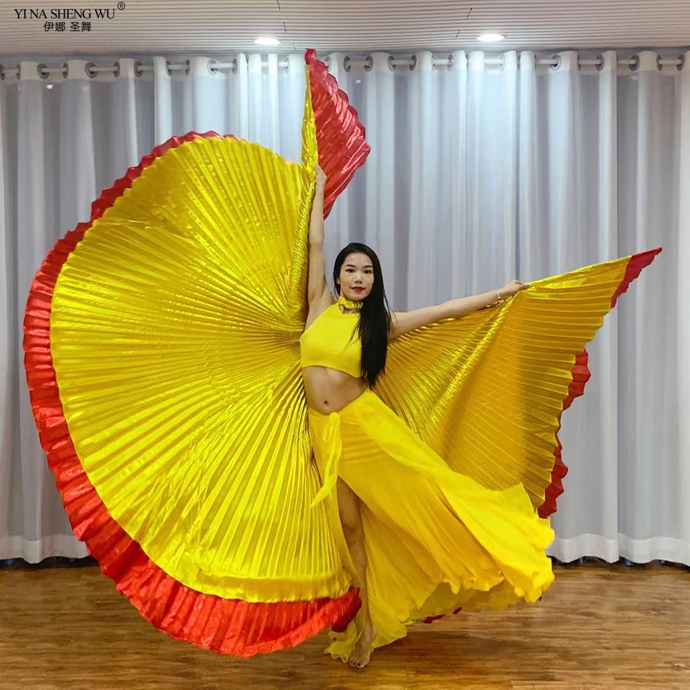 Adult Isis Wings Egyptian Belly Dance Wings Carnivals Festivals Cosplay Fairy Wings New Unique Two-color Stitching Dance Wings