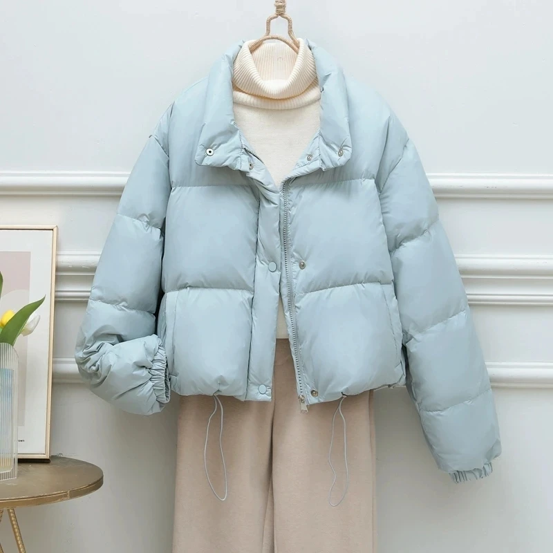 Women Winter Cotton-Padded Jacket 2025 New Short Cotton Coat Korean Loose Winter Women Cotton Outwear Solid Women Parkas Coat