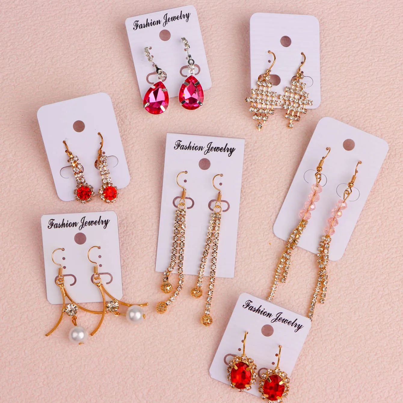 30pairs/Lot Cute Fashion Rhinestone Mixed Dangle Drop Earrings For Women Elegant Best Girlfriend Gift Party Jewelry Accessories