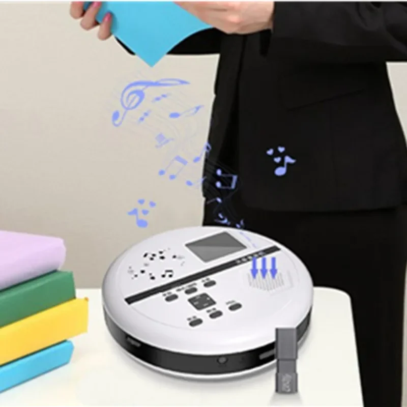 휴대용 CD CD-RW 워크맨 리피터 충전 블루투스 USB 플레이어, U 디스크 전사, AUX 연결 스피커 녹음 펜, MP3