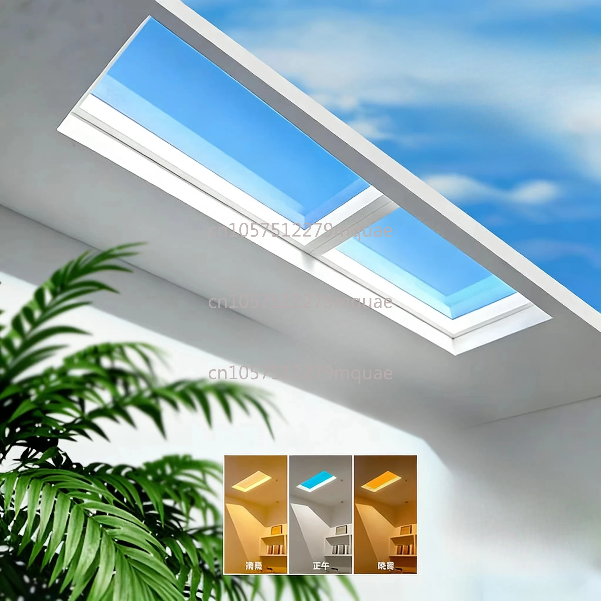

Artificial Sunlight LED Skylight Circadian Exhaust Fan Blue Sky Smart Home Ceiling Panel Light with Bathroom Master