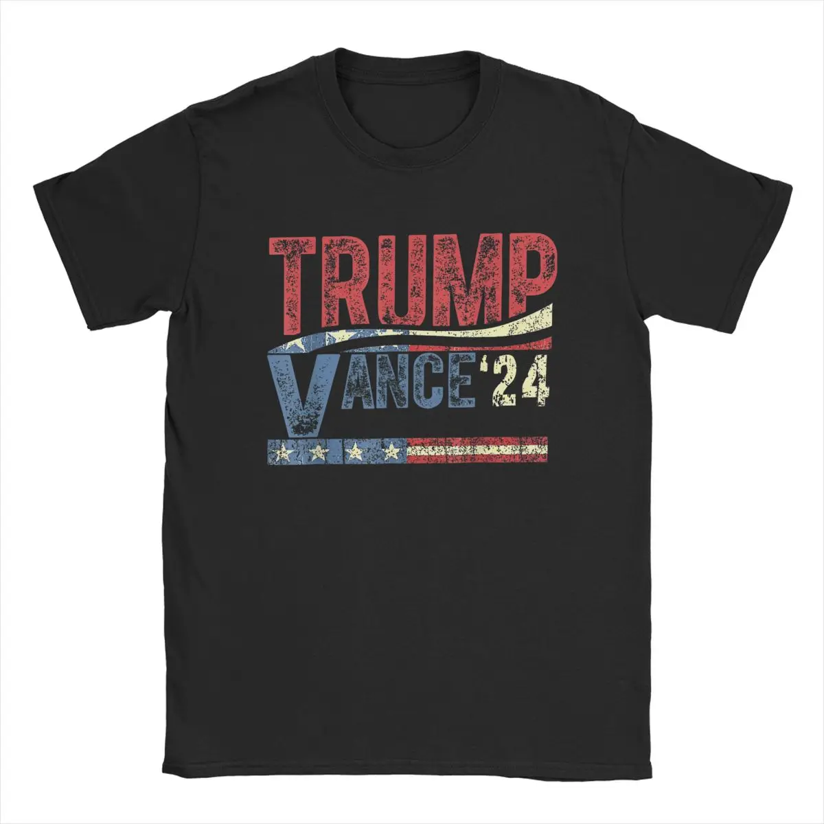 Novelty Trump J.D. Vance President T-Shirts for Men O Neck Cotton T Shirts 2024 Election Short Sleeve Tee Shirt Printed Tops