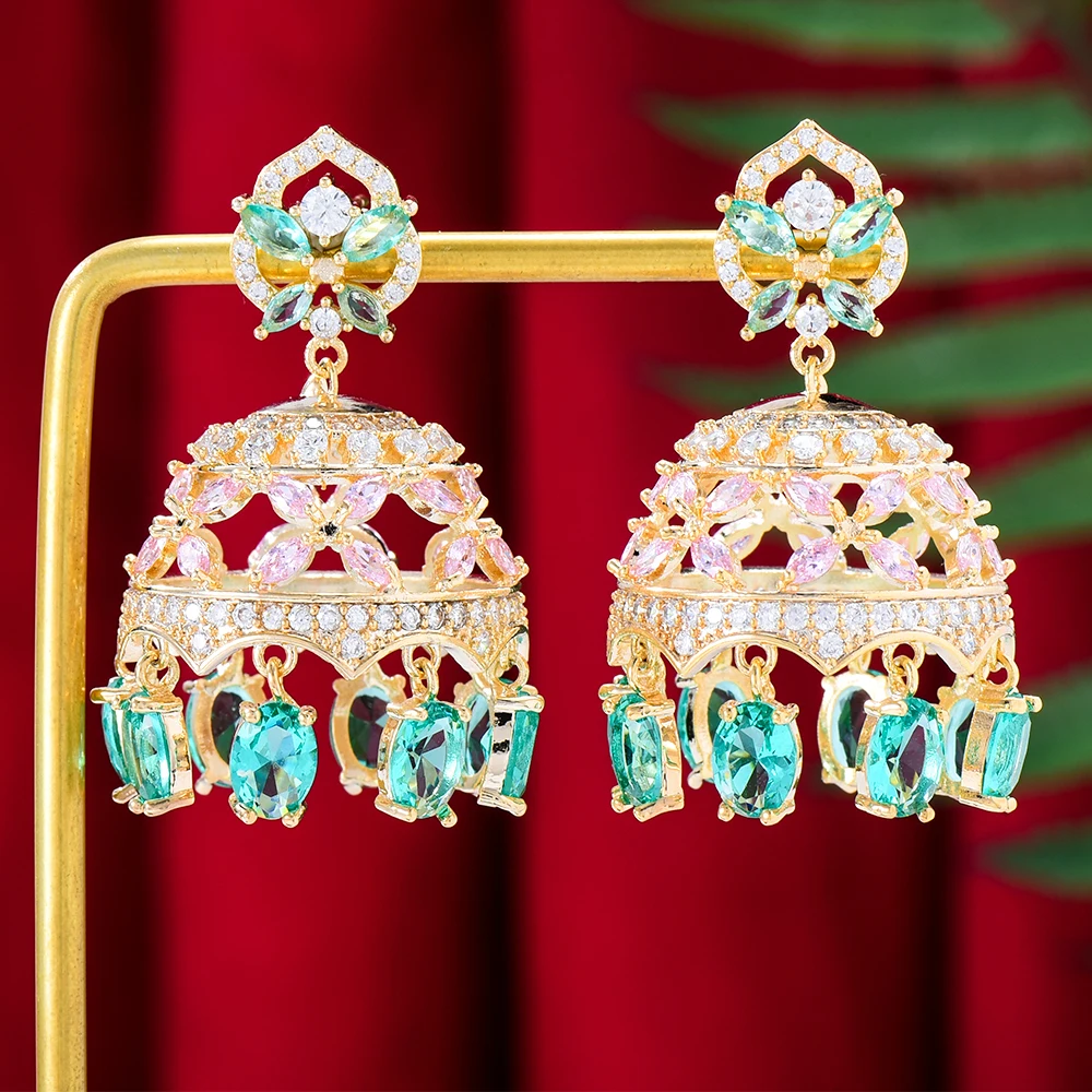

GODKI Trendy Celebrity Favorite Cubic Zirconia Women Drop Dangle Earrings for Wedding Tassel Earrings pendientes mujer moda 2022