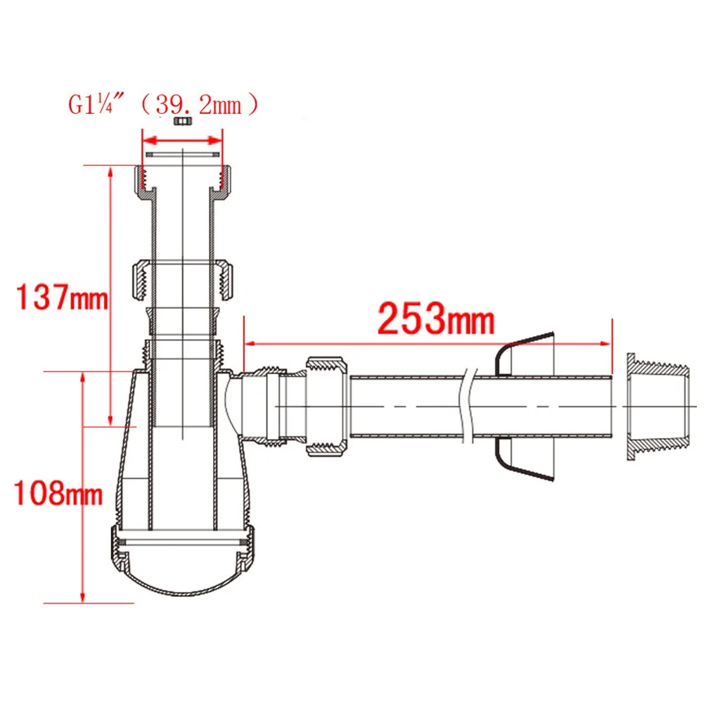 For Standard Sinks Flexible Sink Trap Adjustable Siphon Bathroom Odour Prevention As Shown Convenient Cleaning Opening Siphon