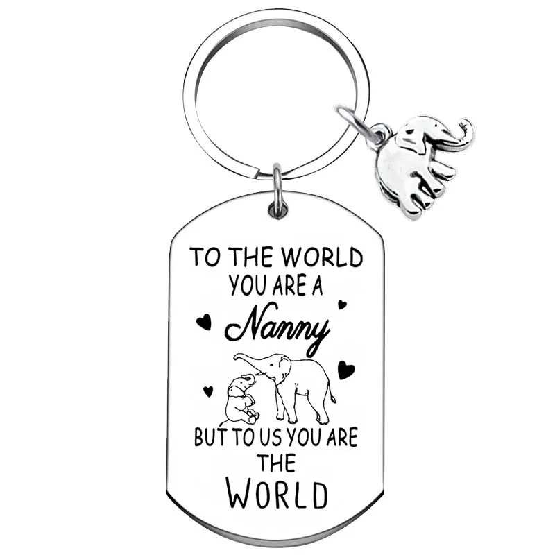 Family Mama Elephant keychains mother Elephant Key Rings Gift mom gift