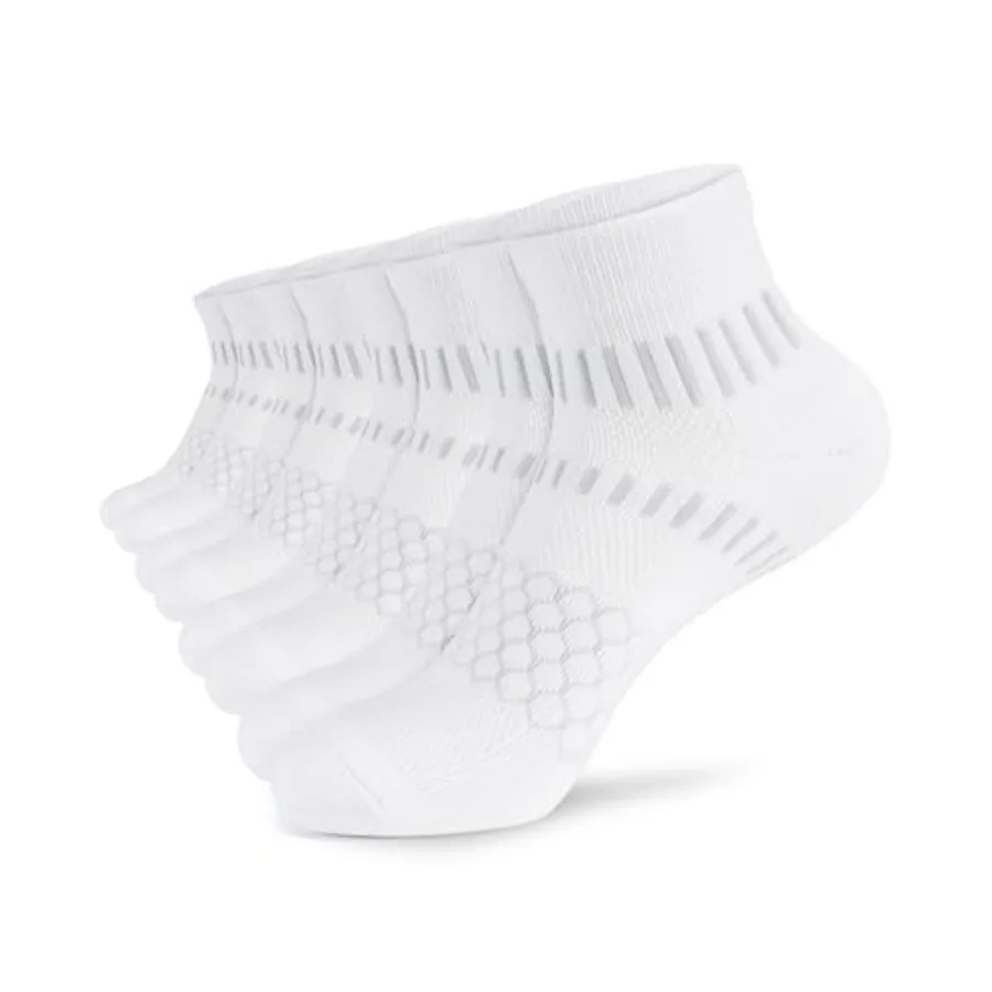 

IRAMY Ankle Compression Socks for Women Men Cushioned Athletic Running Socks Plantar Fasciitis Relief 2/3/4/5/6 Pairs