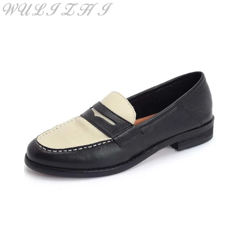 Classic Business Men's Loafers Casual Handmade Mixed Colors Genuine Leather Shoes Formal Wedding Shoes Party Male Footwear