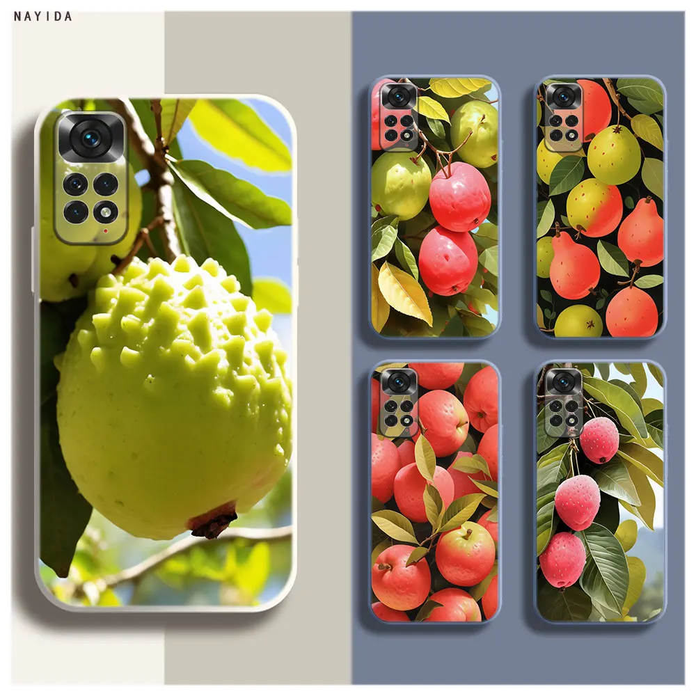 Soft Silicone Phone Case For Xiaomi Redmi Note 12 11 12S Pro Plus 12c 11a 4G 5G Original Cover guava