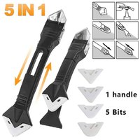 5-in-1 Silicone Scraper Shovel Glue Remover Knife Caulking Angle Beauty Crack Trowel Tool Grout Scraper Kit Home Corner Scrap
