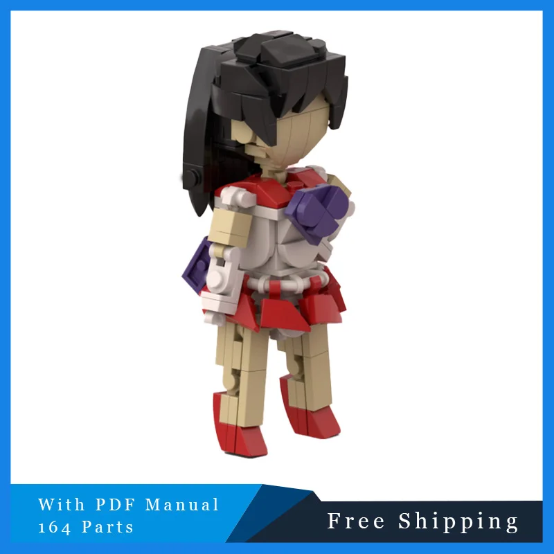 164 قطعة MOC الدور الشهير الأحمر موحدة أنثى المحارب الطوب نموذج المتقدمة لتقوم بها بنفسك هدية بناء مجموعة مصممة للبالغين هدية عيد ميلاد #2