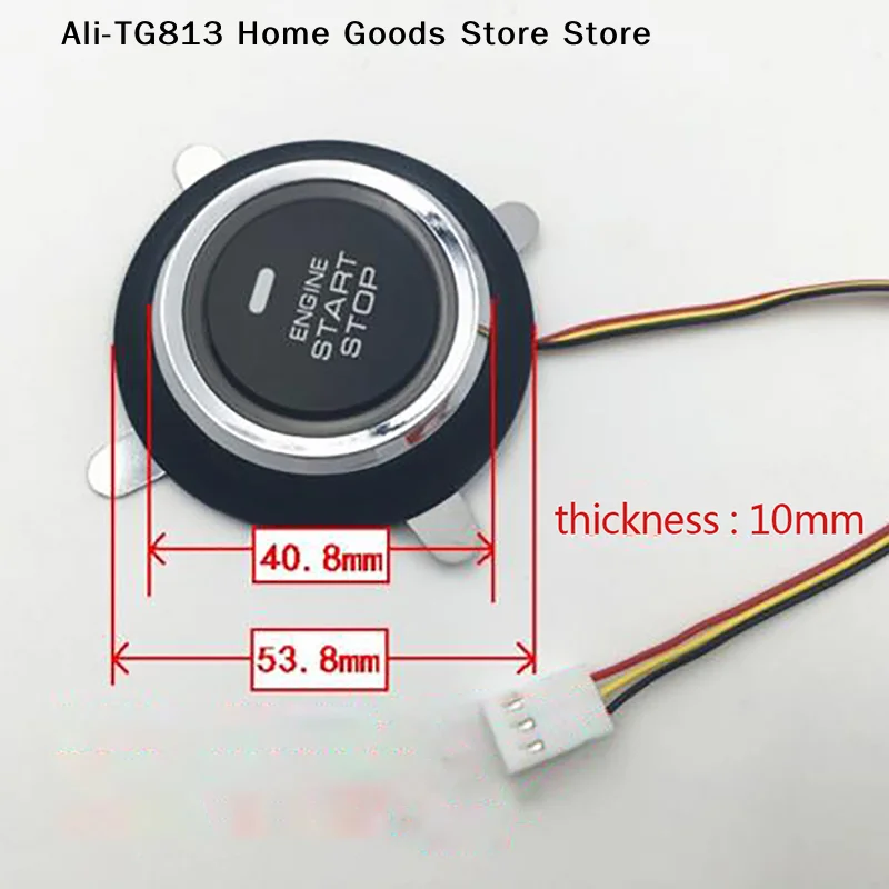 

[TG813]Hot Sale 1 Pc 12V Auto Replacement Car Engine Start Stop Push Button Keyless Entry Ignition Starter Switch