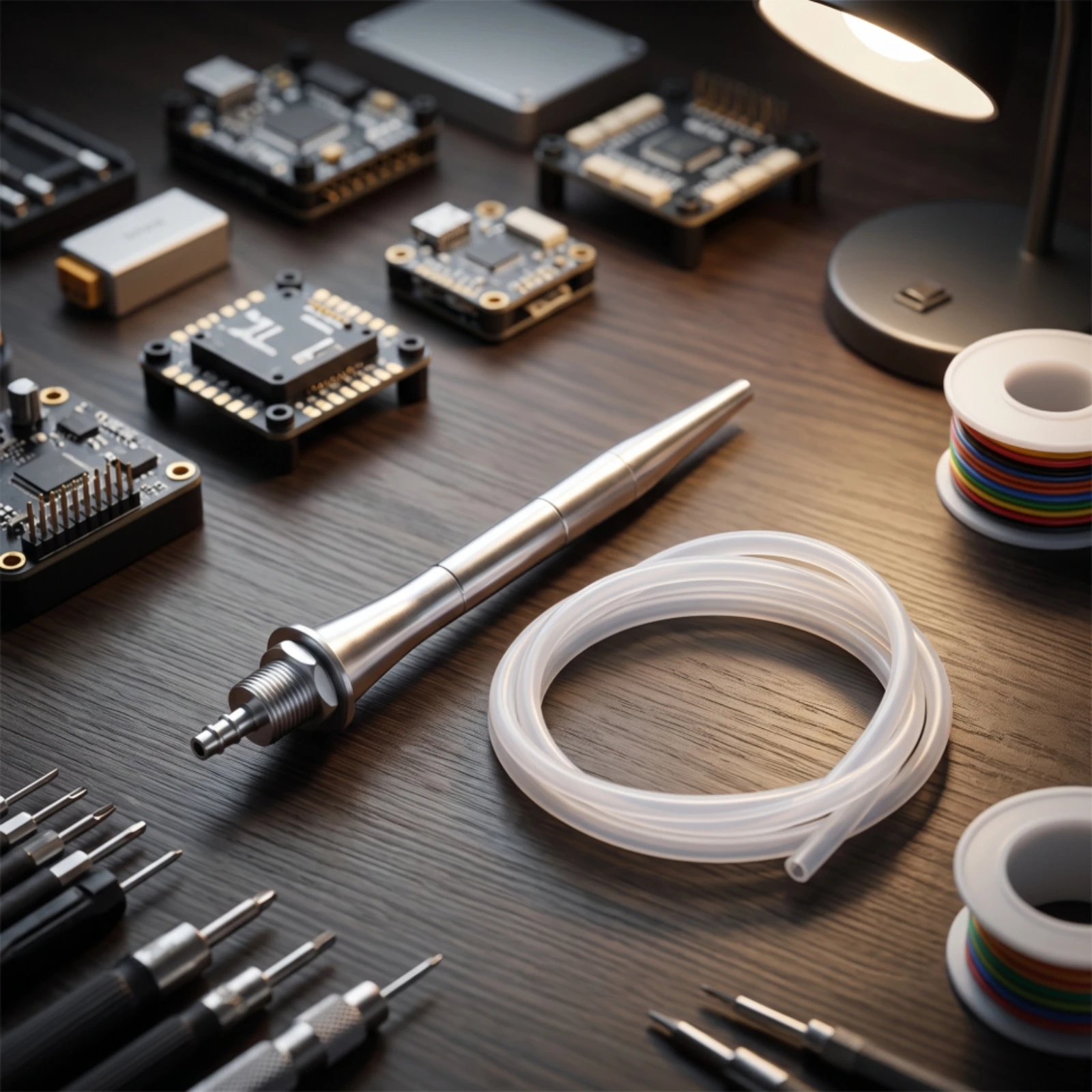 Pitot Tube Kit with Silicone Tubing Tapered Pitot Tube with Silicone Hose Aircraft Part Threaded Compact for UAV Builders
