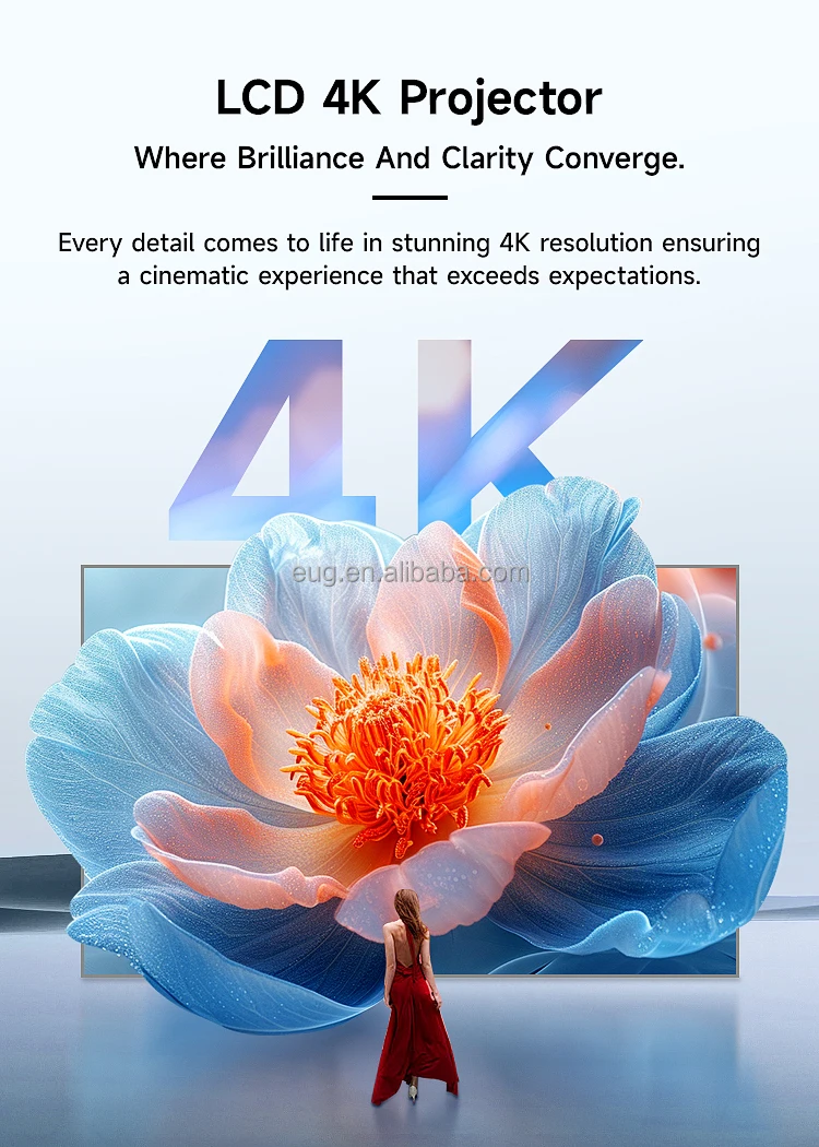 Nowy Projekt Domowy Kino TV Kieszonkowy Przenośny HD 4K 1080p Przenośny LED Smart 5G Wifi Projektor Kino Domowe