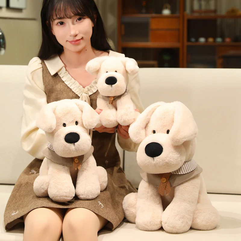 22/35/45CM Lovely Labrador Plush Toys Kawaii Dogs Doll Pillow Stuffed Soft Animal Toy for Birthday Valentine's Gift