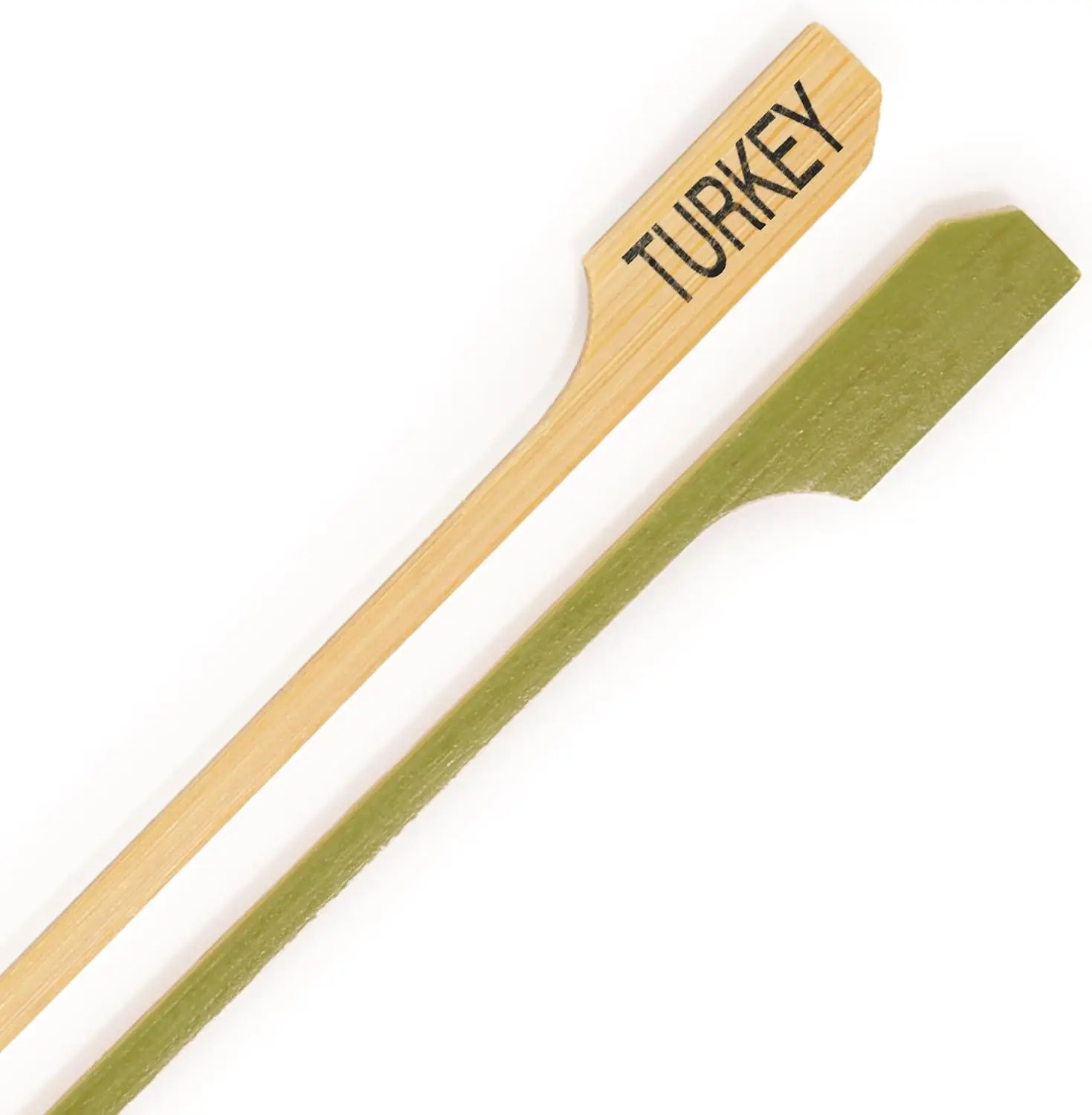 - Turkey Meat Marker Bamboo Paddle Skewer Pick - 3.5