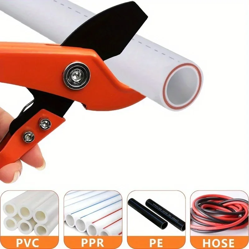 2Pcs 32MM Pipe Cutter PVC Heavy Duty Tubing Cutter with SK5 Blades Ratchet-type Tube for Shear Tube Cutter Hand Tools