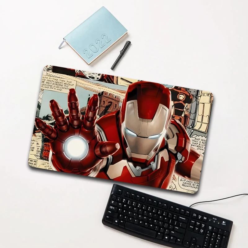 

Marvel Iron Man Comic Panel Mouse Pad Large Non-slip Waterproof Desk Mat for Laptop Office