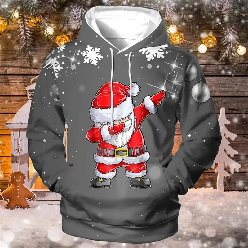 Natale nuova stampa 3D Unisex brutto maglione divertente natale Pullover felpa con cappuccio uomo donna autunno inverno Plus Size abbigliamento