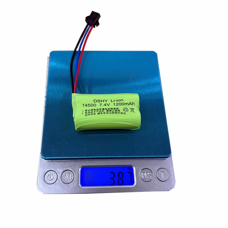 Akumulator do czołgu JJRC C8812, 7.4V 1200mAh 14500 SM3P, akumulator litowo-jonowy do samochodów RC, zabawek elektrycznych, robotów na kulki wodne, akumulator 7.4v 2s — zdjęcie produktu 6