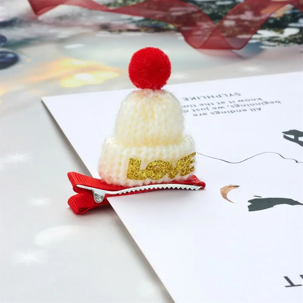 Unique Merry Christmas Decor Christmas Hat Hairpin Sequin Love Children Christmas Hair Clip Santa Claus Gifts Girls