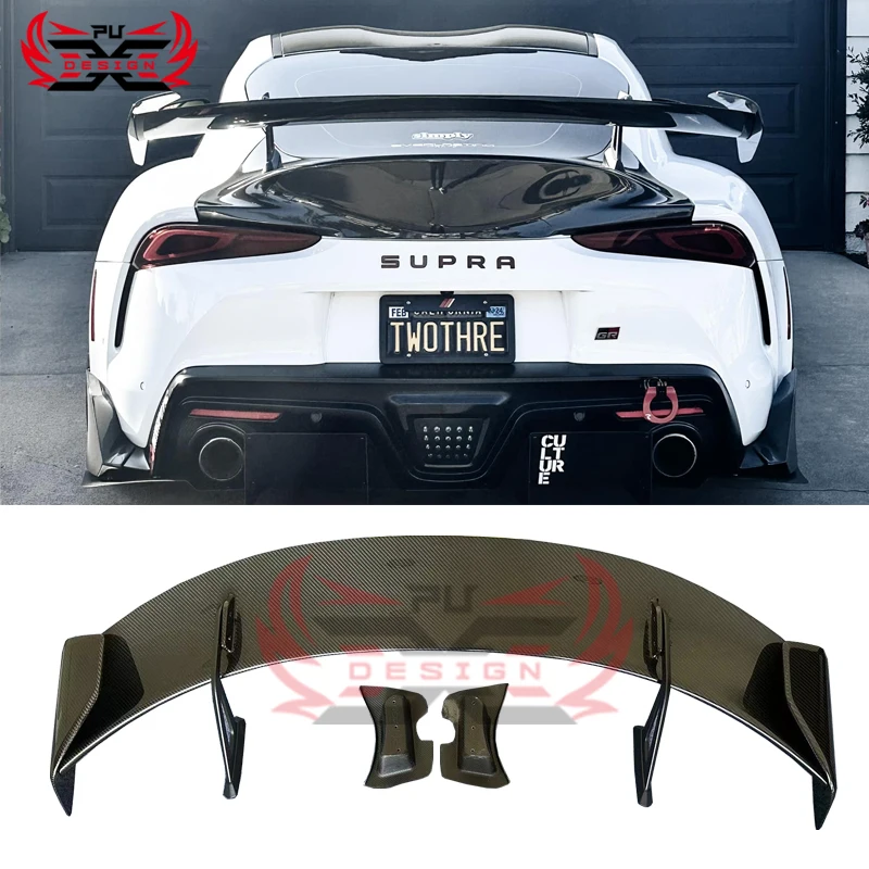 Wet Carbon Fiber Suora A90 A-D Wing for Toyota GR Supra A90 A91 MK5 Rear Spoiler Trunk Lip Flap Performance KitHigh