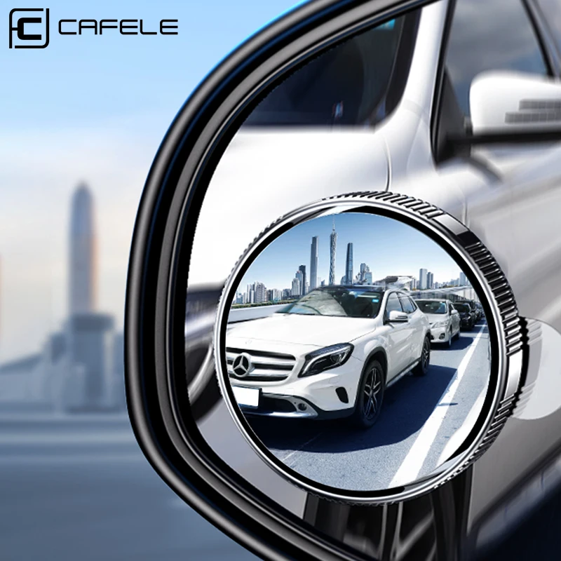 

Cafele 2pcs Car Mirror HD Rearview Mirror 360-degree Wide Angle Convex Mirror Waterproof Auto Blind Spot Mirrors With Sucker
