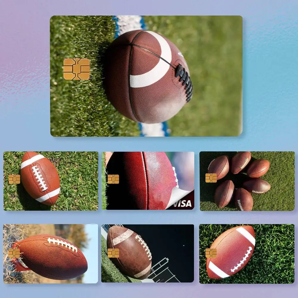 American Football Sport  Credit Card HD Stickers Premium matte film effectively prevents fingerprints and daily abrasion.